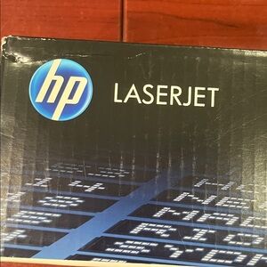 HP LaserJet Black and Blue Accessory Box with HP Logo